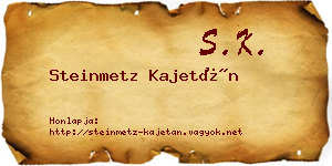 Steinmetz Kajetán névjegykártya